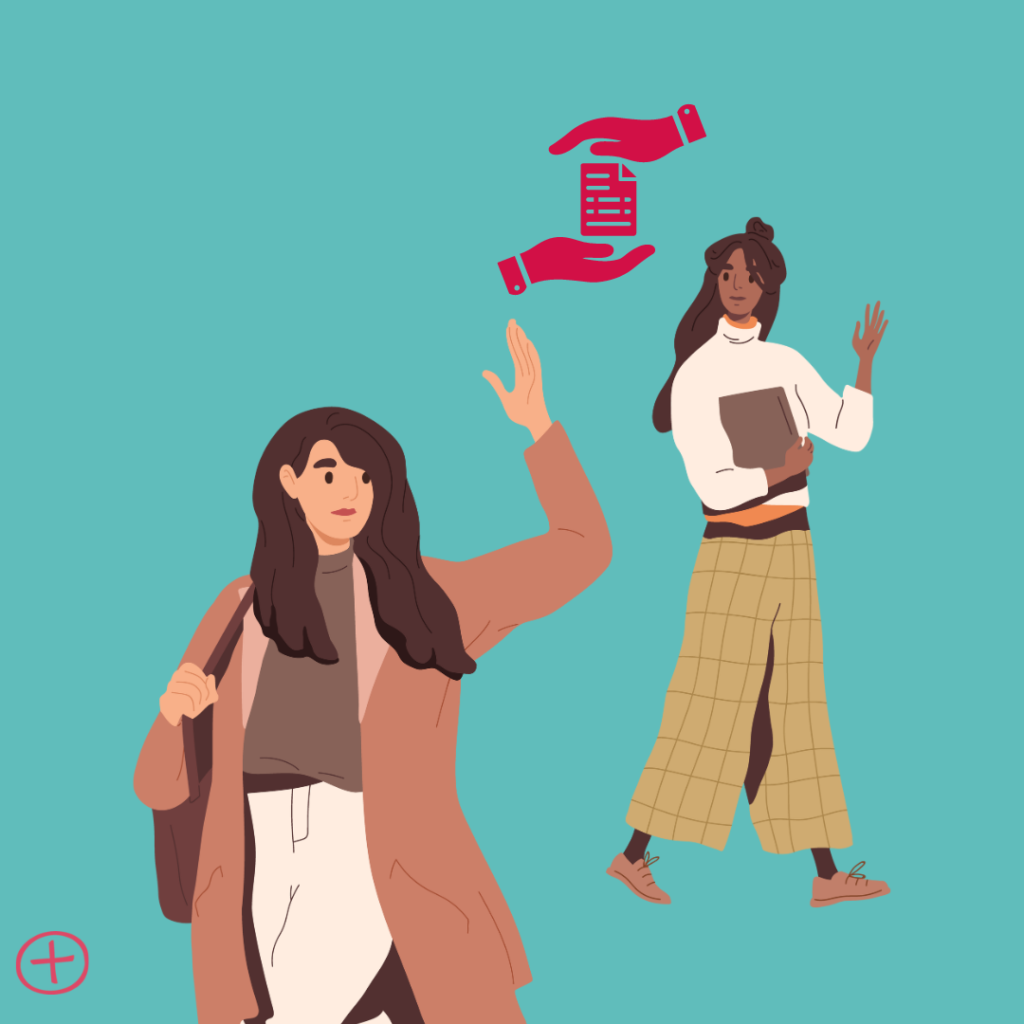 Jobsharing_ Übergabe Kollegin